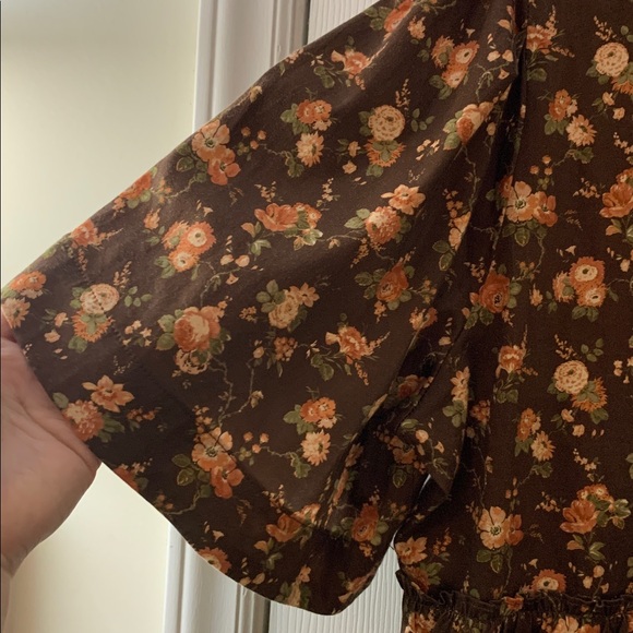 Tuckernuck brown floral mini dress sz XL - Picture 6 of 7